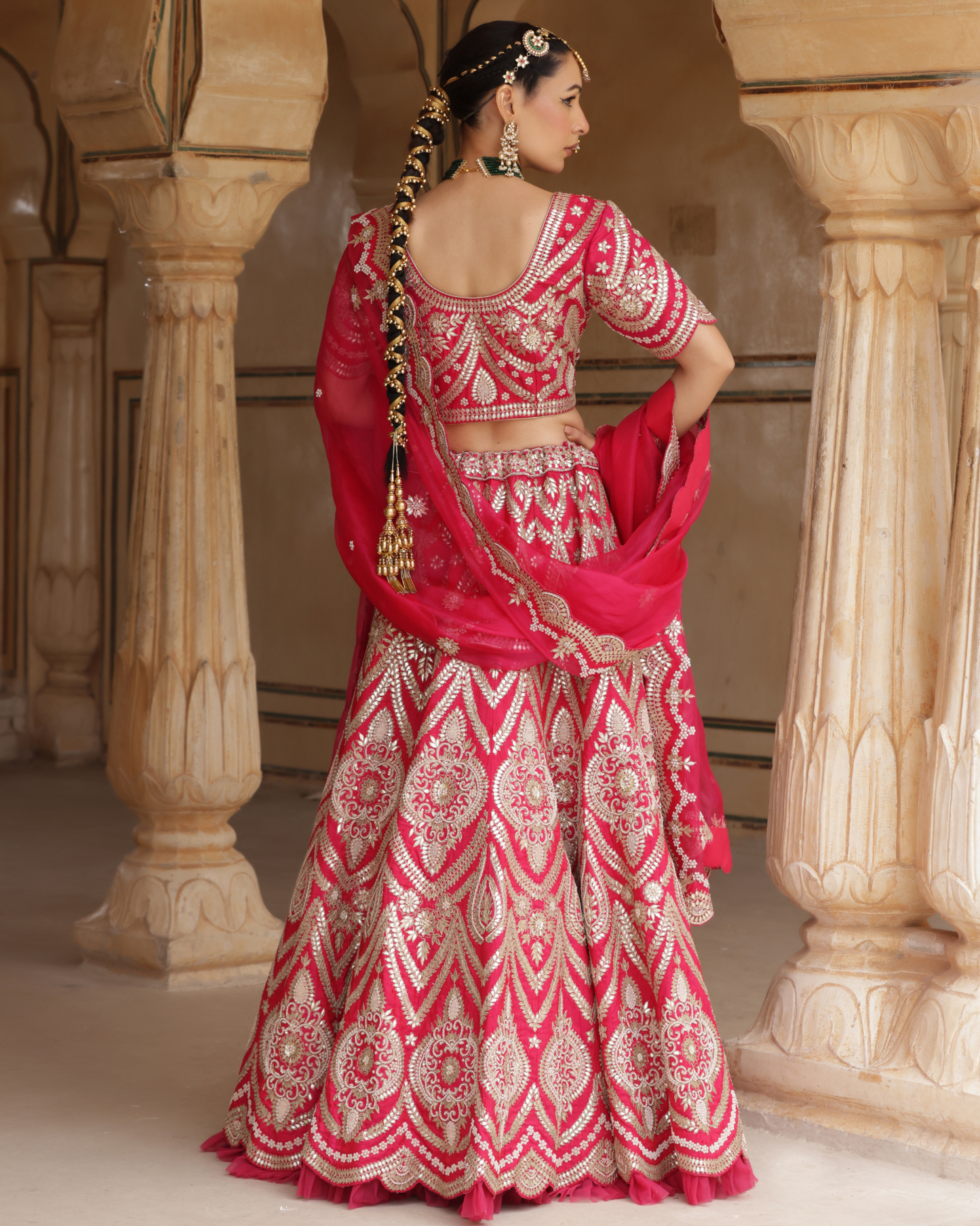 Golden Glow Silk Lehenga Set
