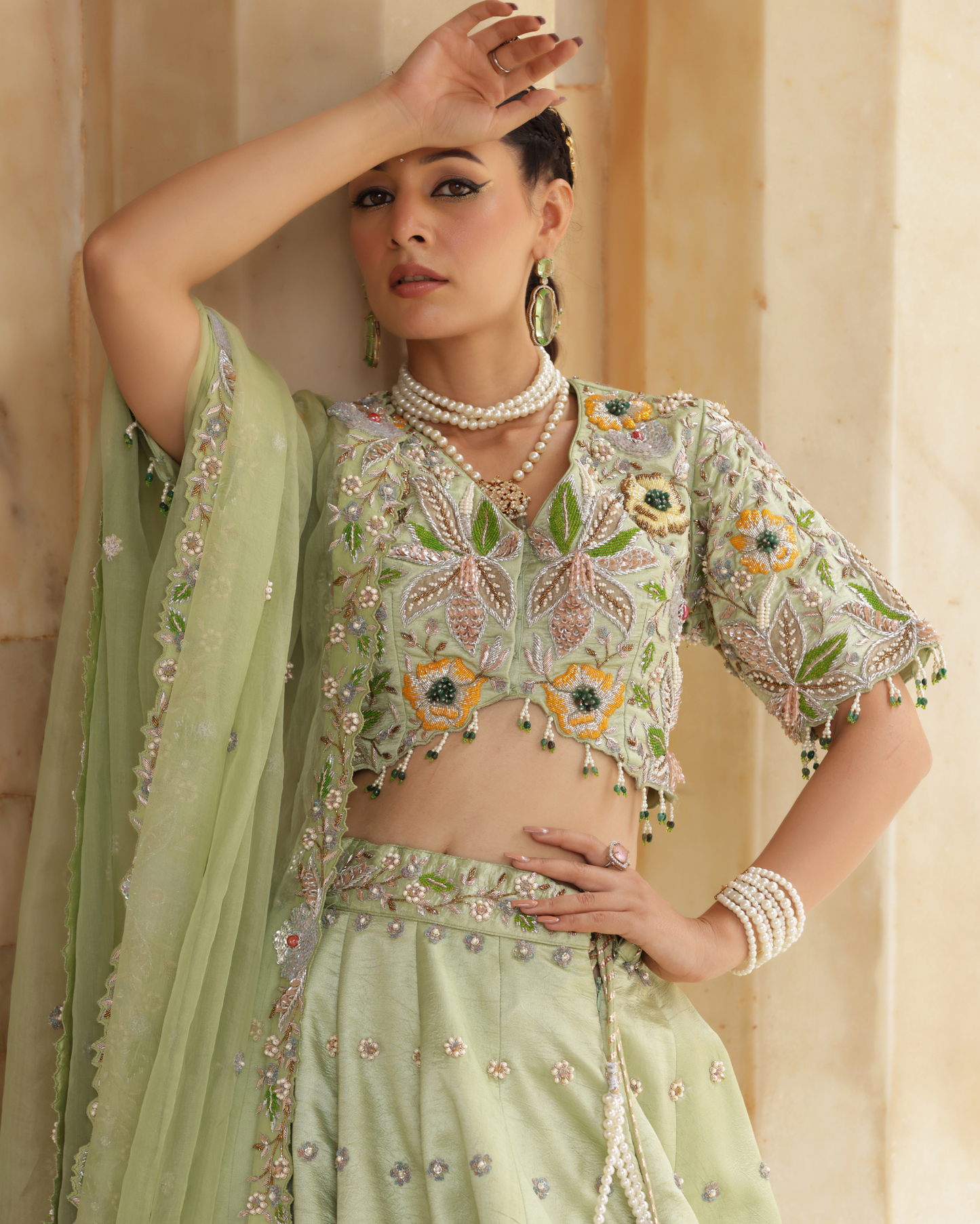 Dupion Silk Lehenga Set
