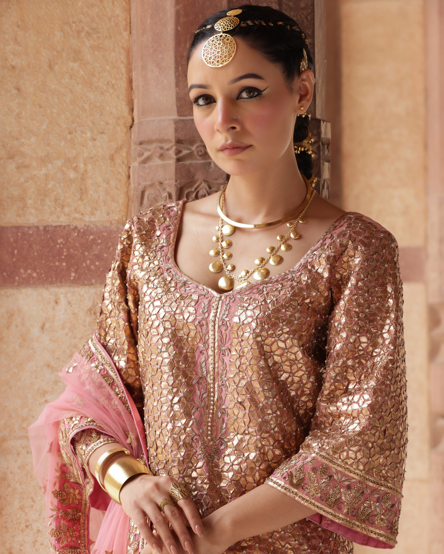 Embellished Sharara Set with Gota Work