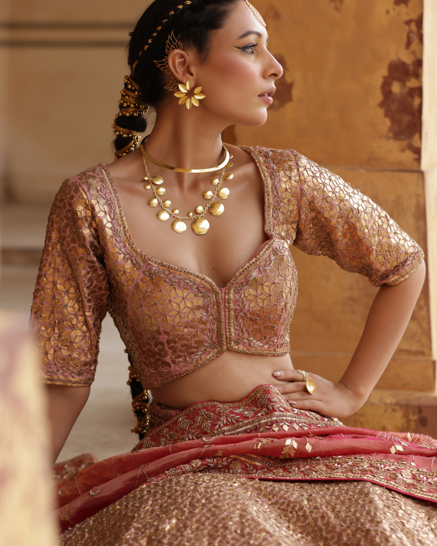 Tamba Gota Silk Lehenga Set