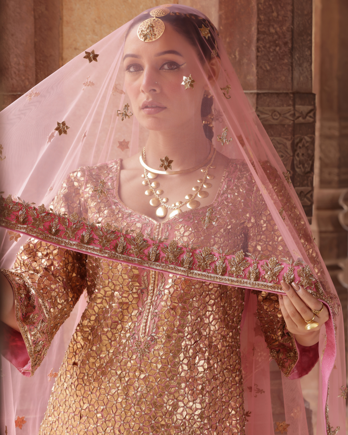 Embellished Sharara Set with Gota Work