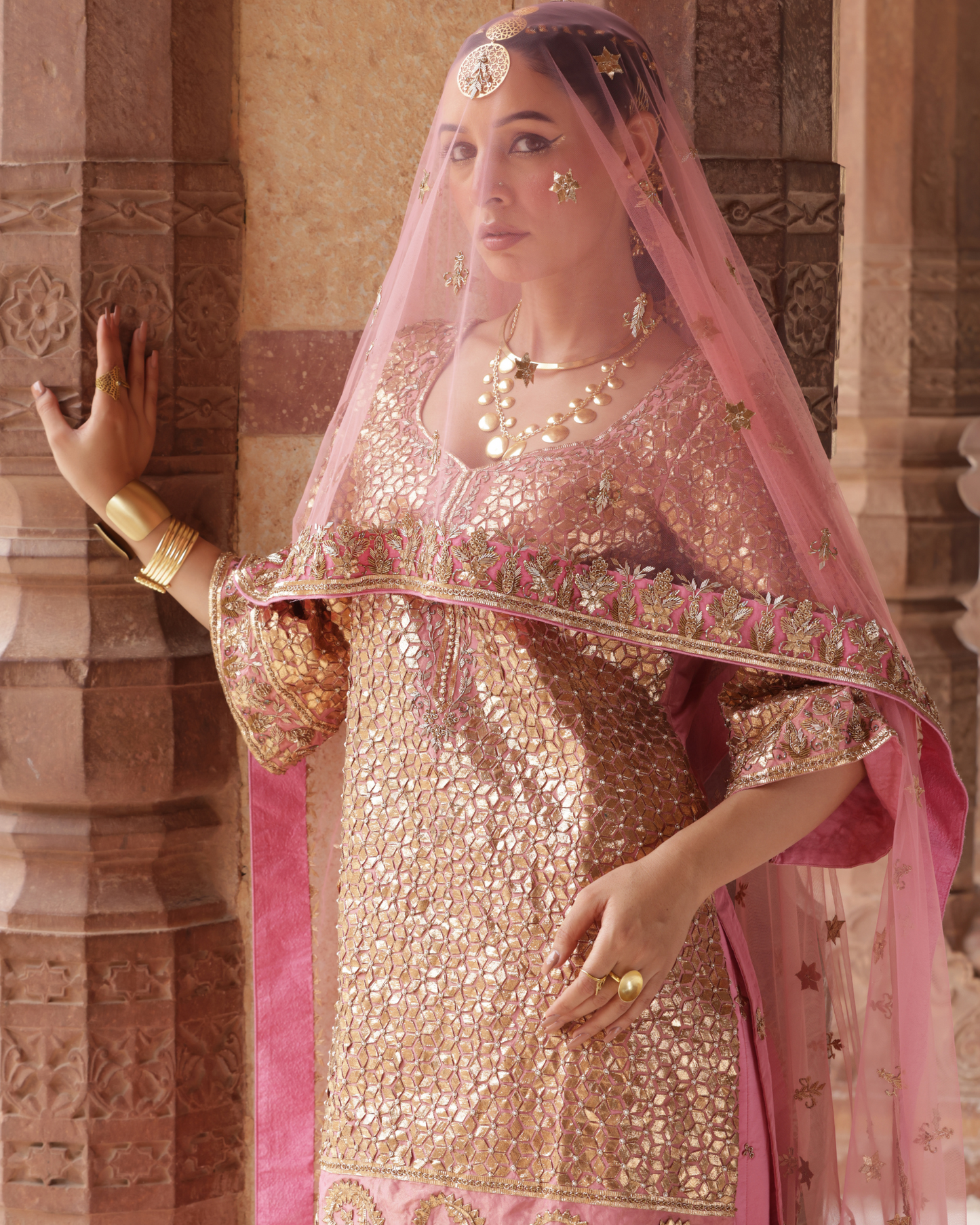 Embellished Sharara Set with Gota Work