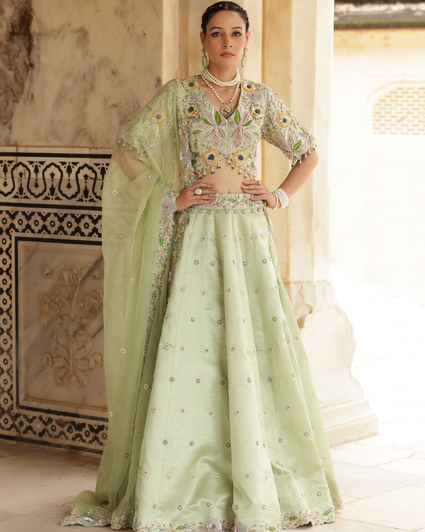 Dupion Silk Lehenga Set