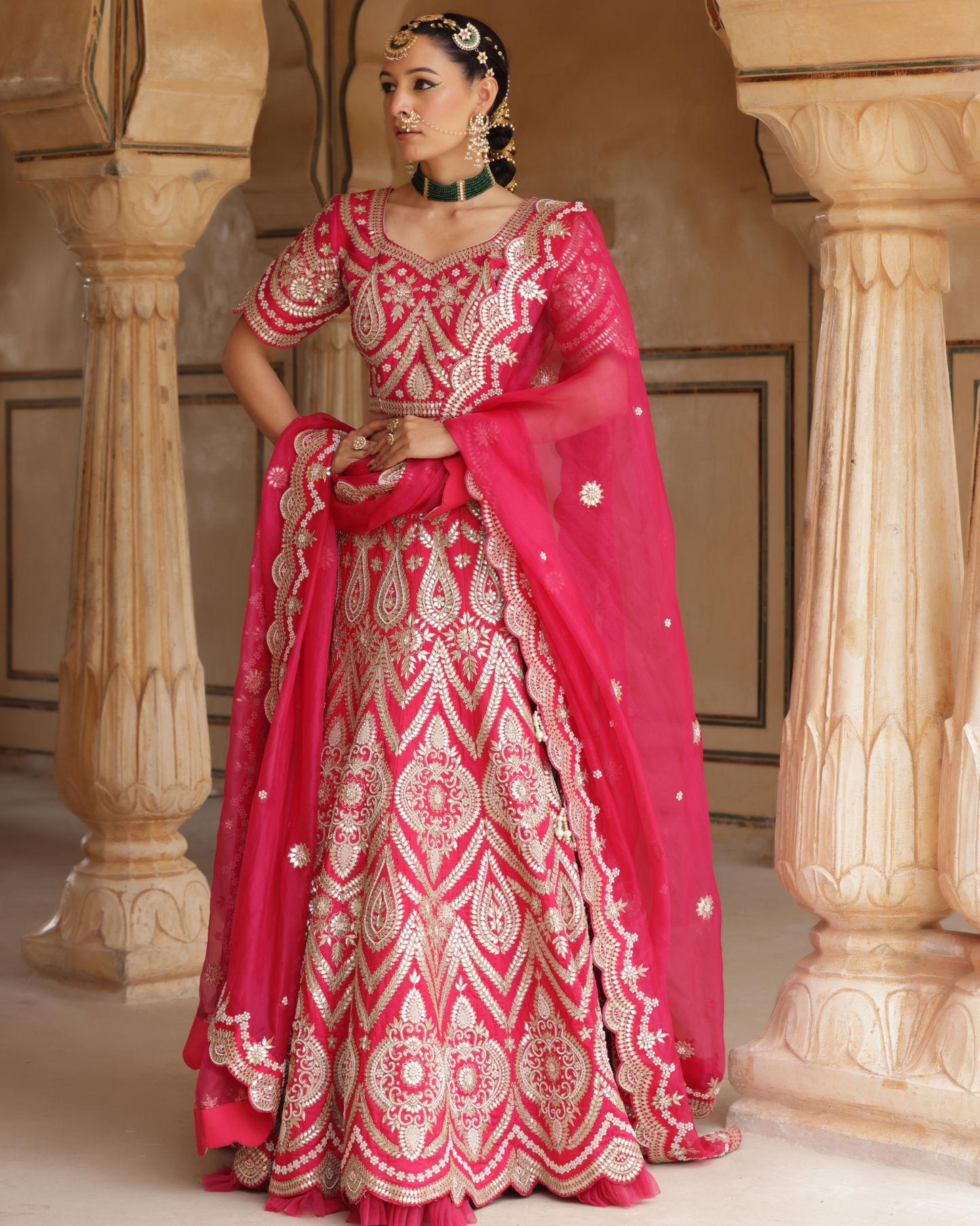 Golden Glow Silk Lehenga Set