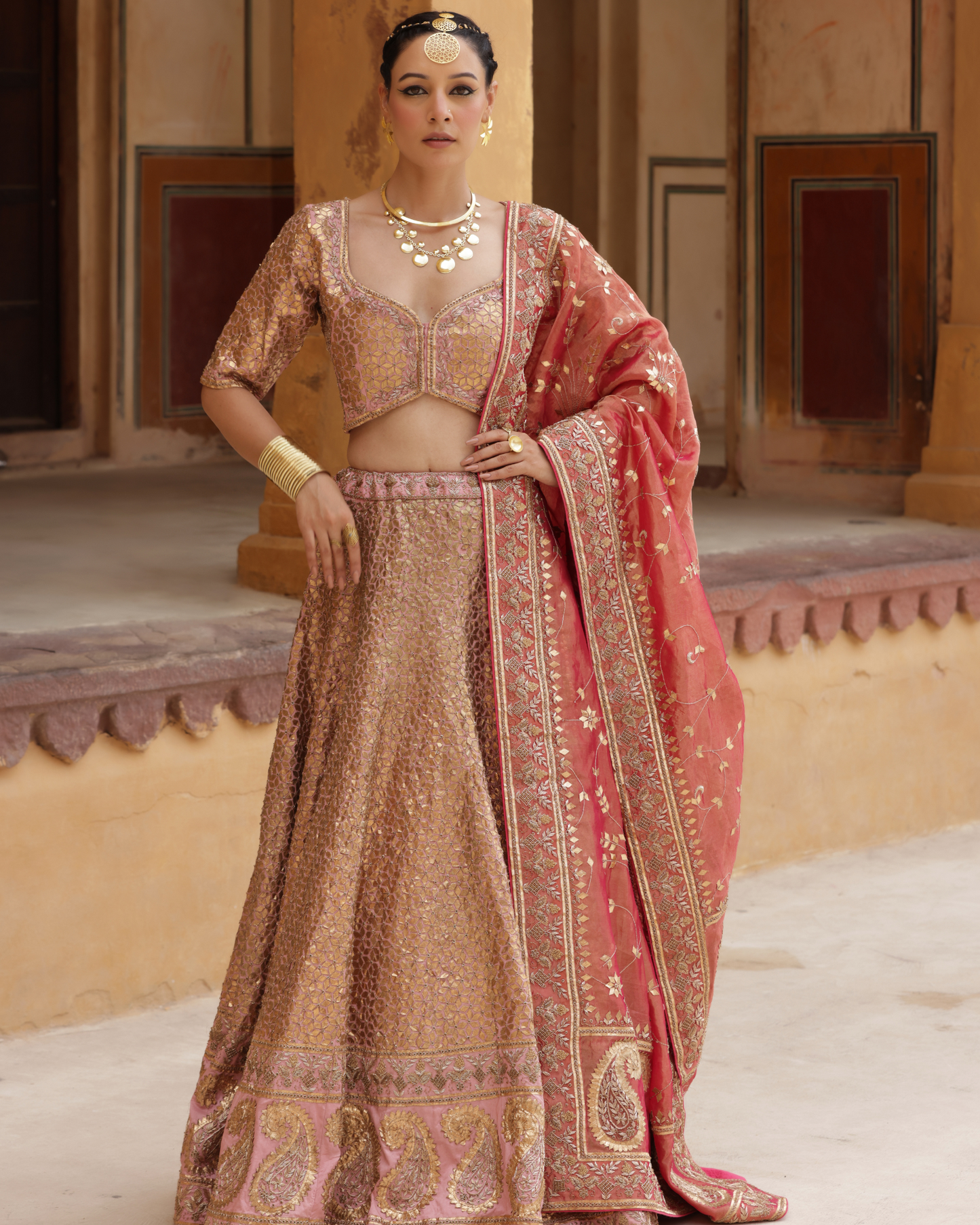 Tamba Gota Silk Lehenga Set