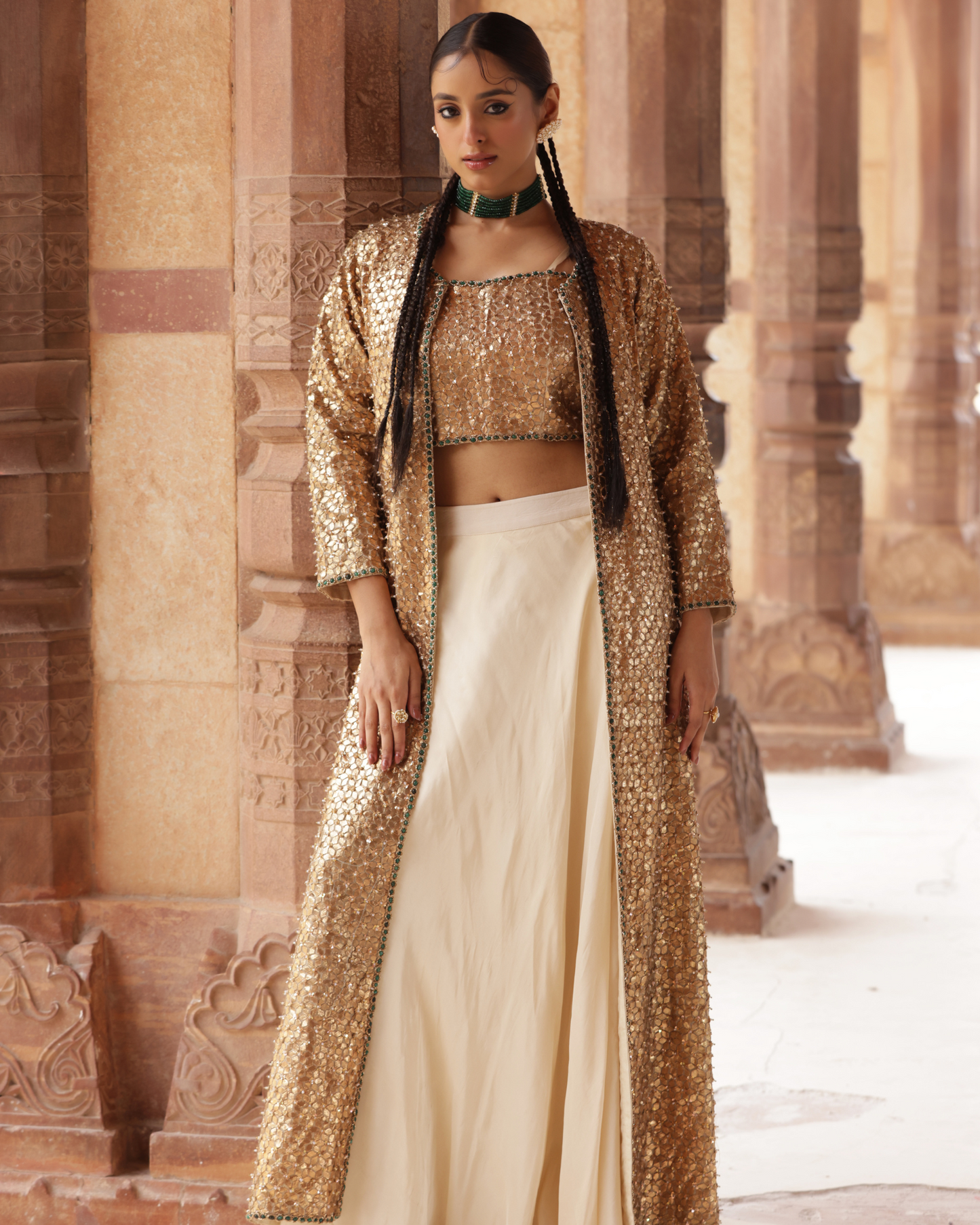 Twisted Gota Regal Jacket Set
