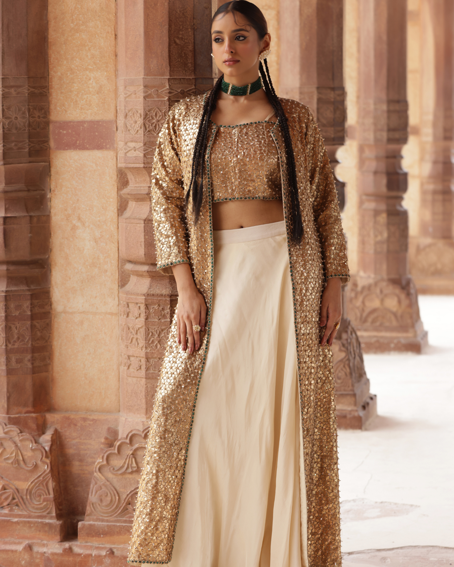 Twisted Gota Regal Jacket Set