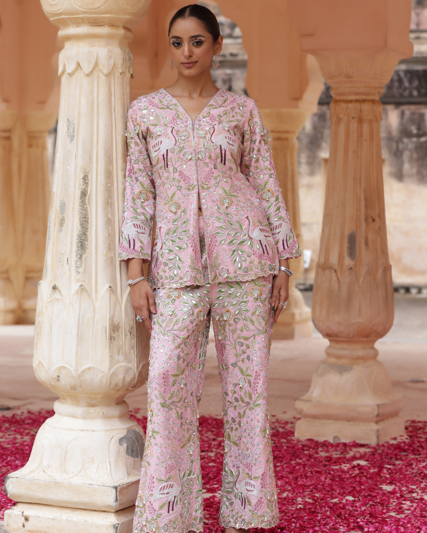 Pure Silk Co-ord set with Resham Work
