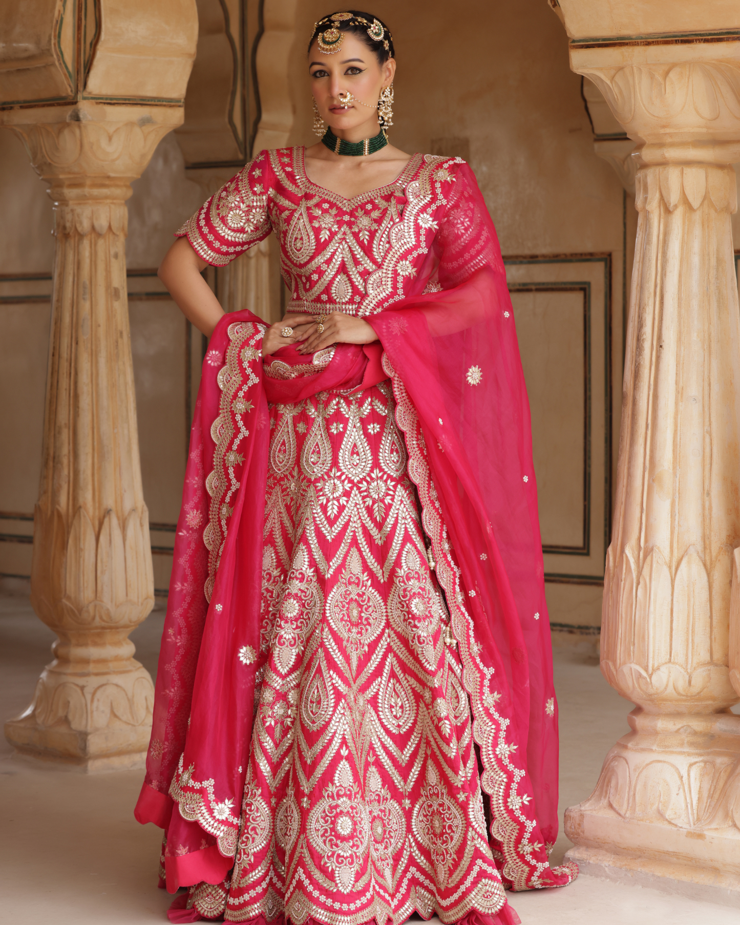 Golden Glow Silk Lehenga Set