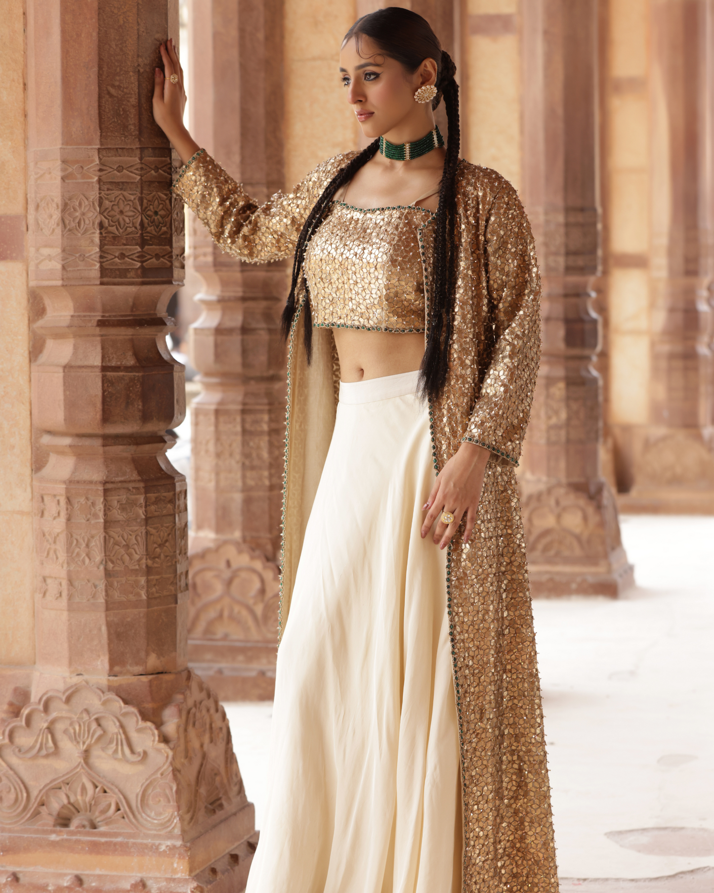 Twisted Gota Regal Jacket Set