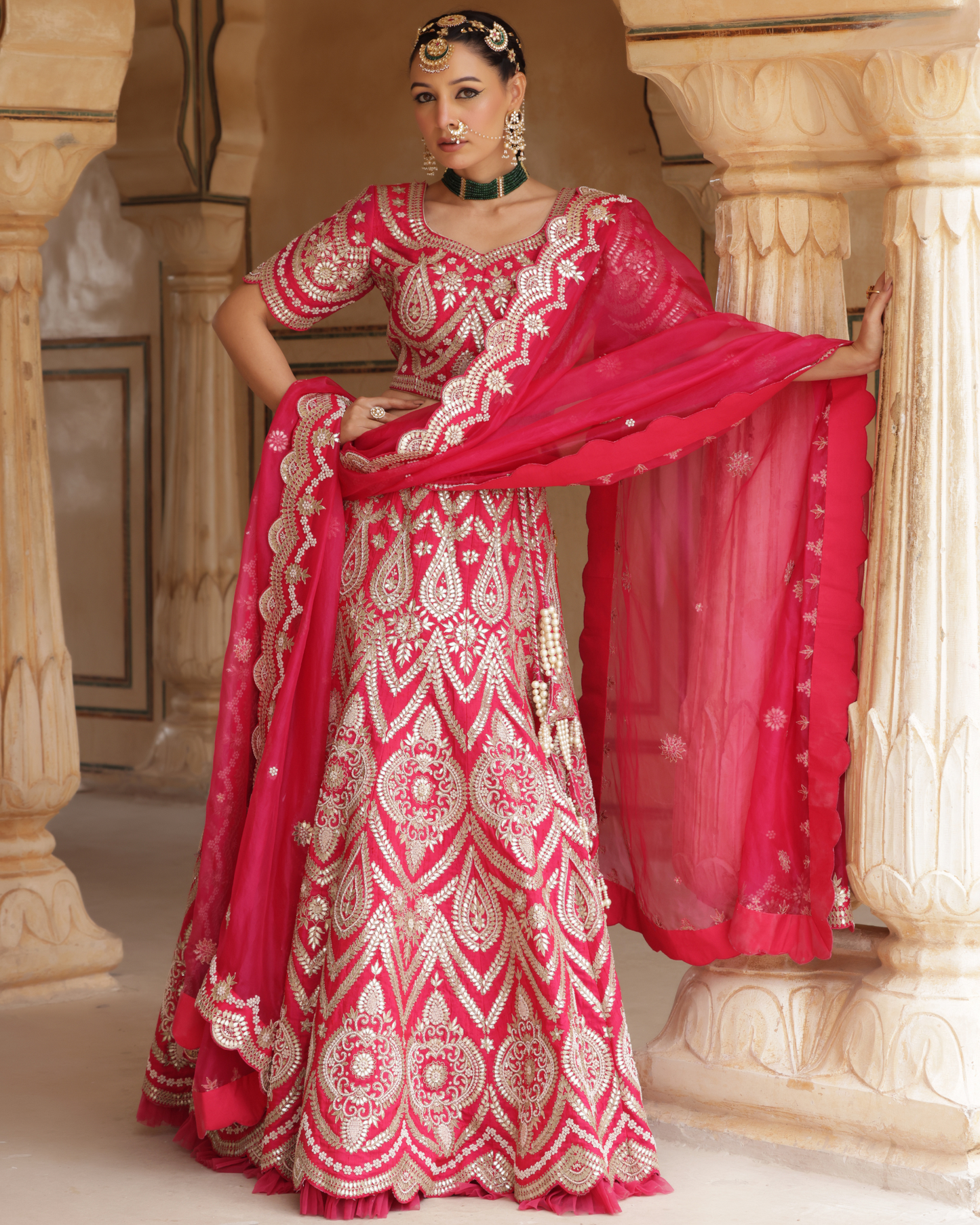 Golden Glow Silk Lehenga Set