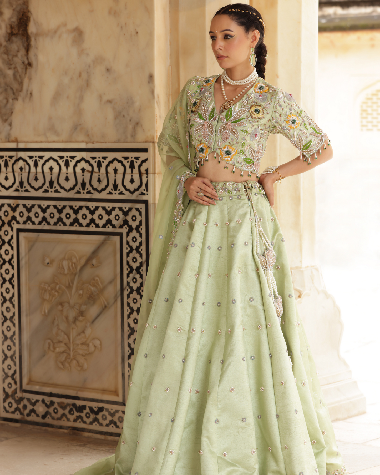 Dupion Silk Lehenga Set