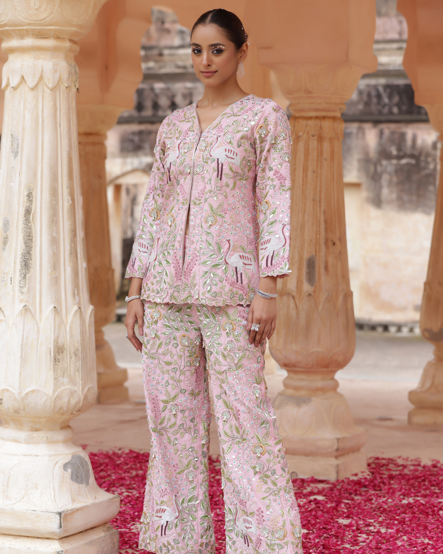 Pure Silk Co-ord set with Resham Work