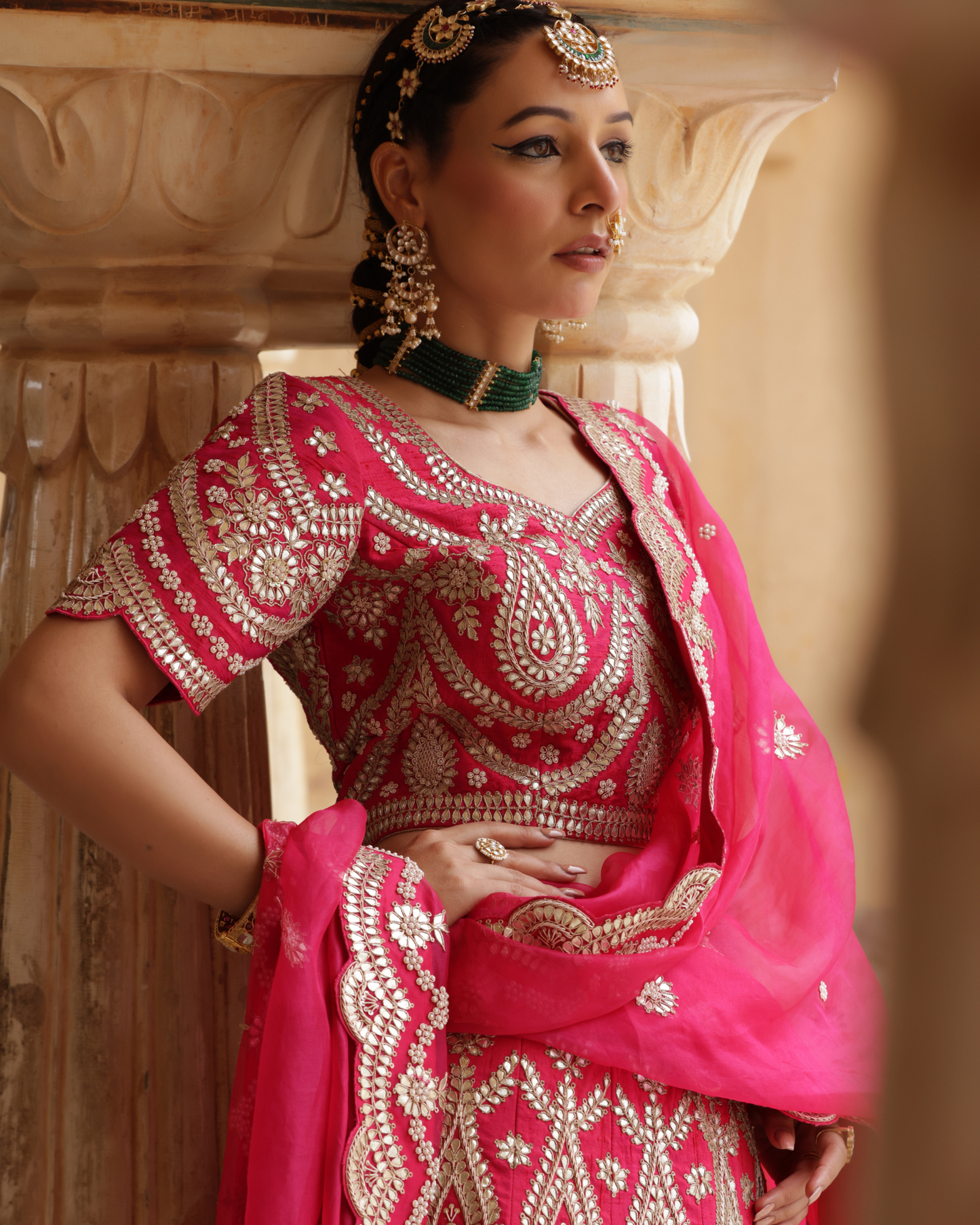 Golden Glow Silk Lehenga Set