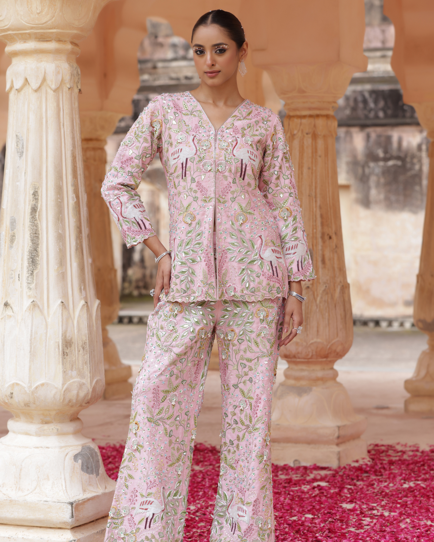 Pure Silk Co-ord set with Resham Work