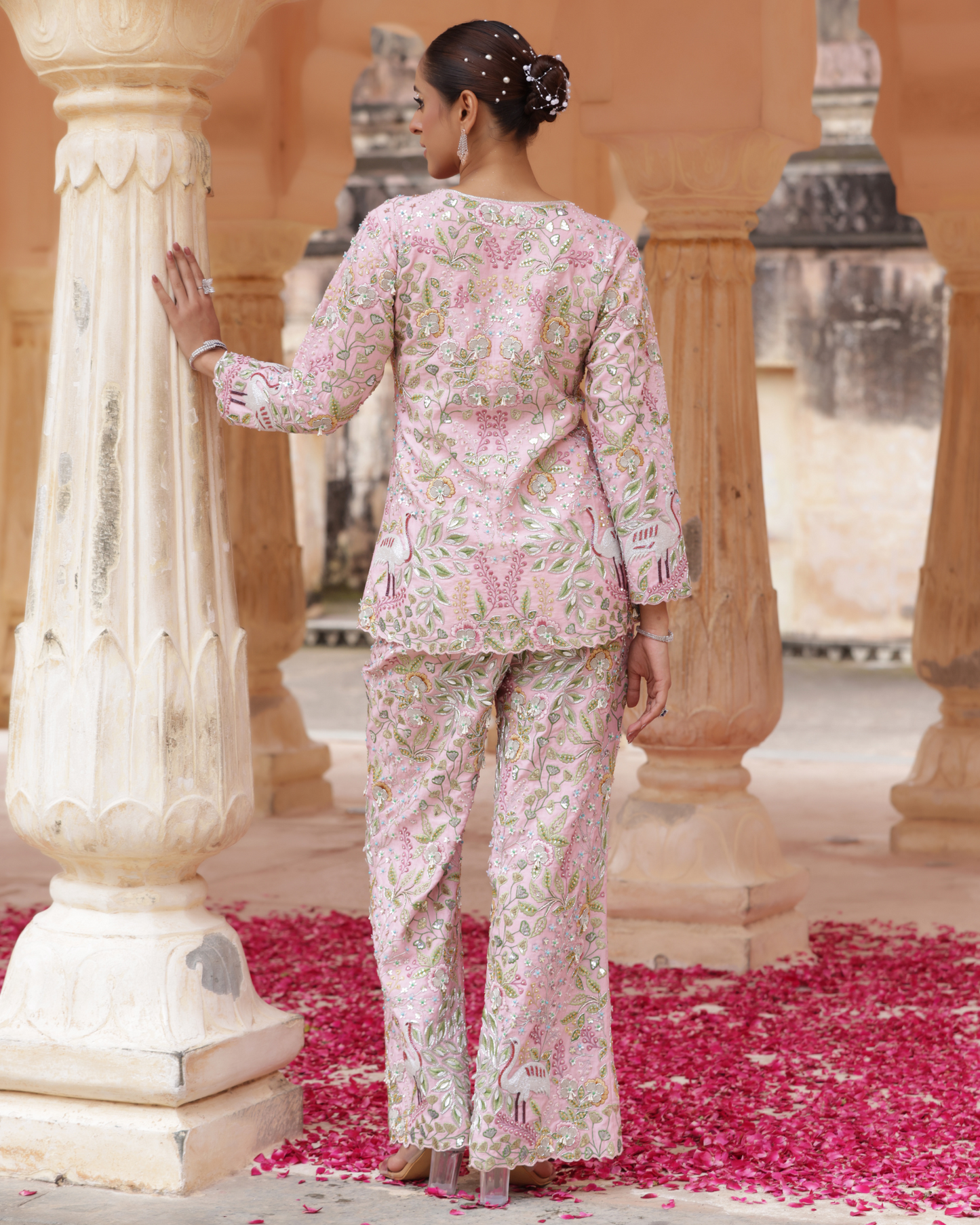 Pure Silk Co-ord set with Resham Work
