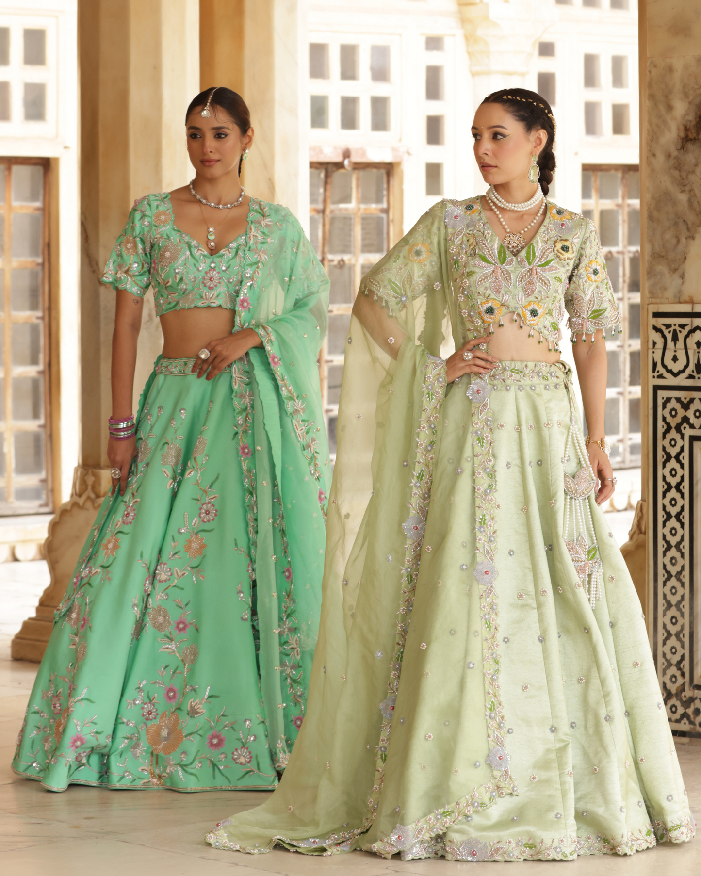 Dupion Silk Lehenga Set With Organza Dupatta