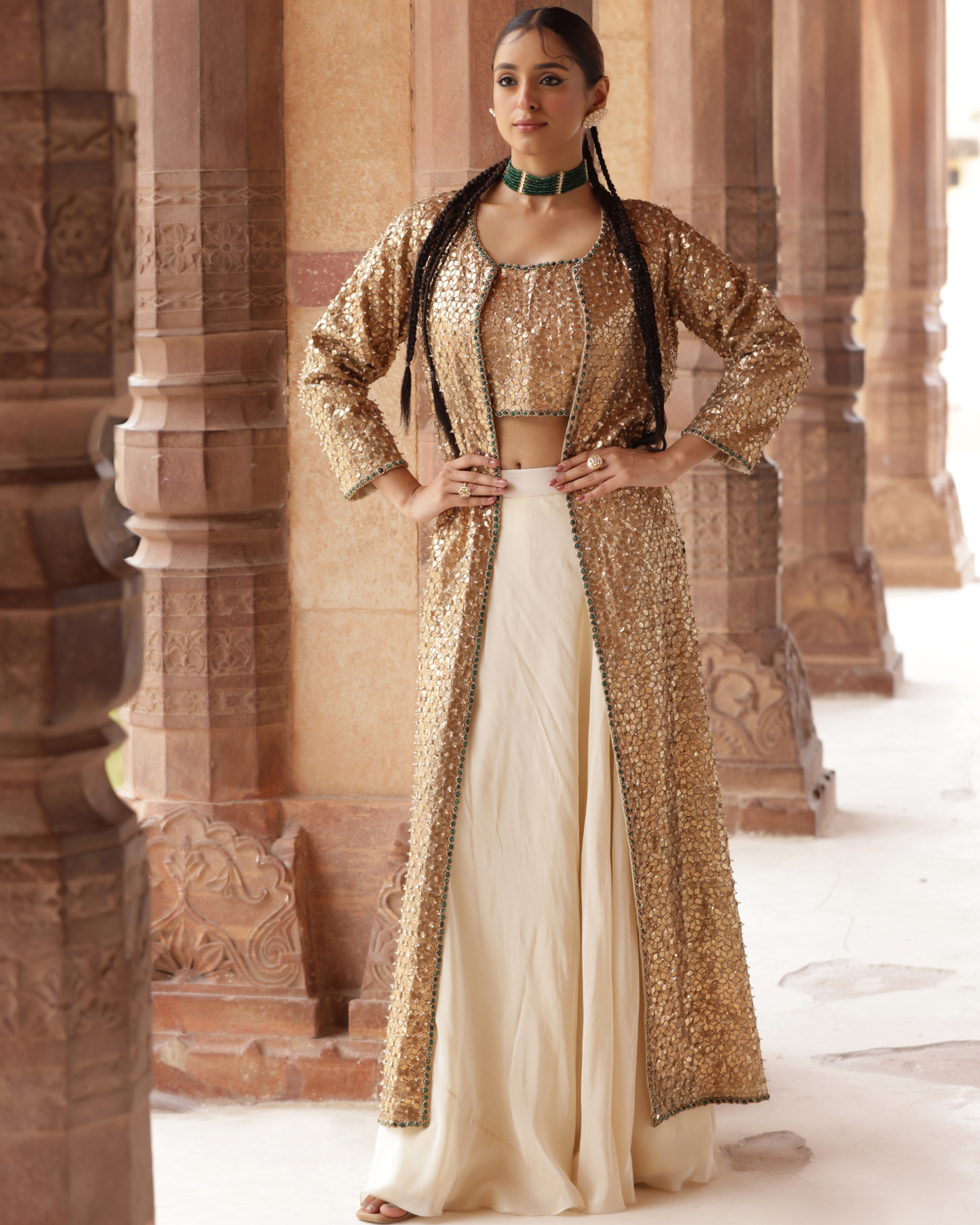 Twisted Gota Regal Jacket Set
