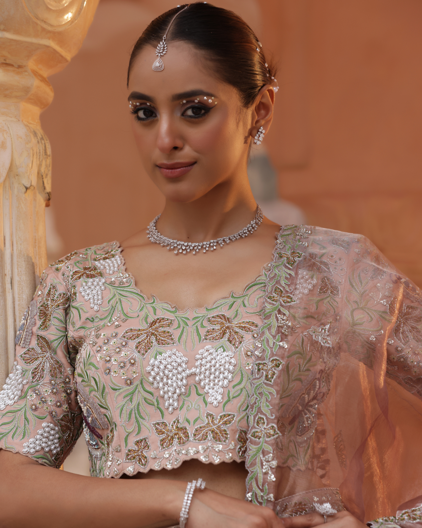 Maharani Tissue Lehenga With Kardana Work