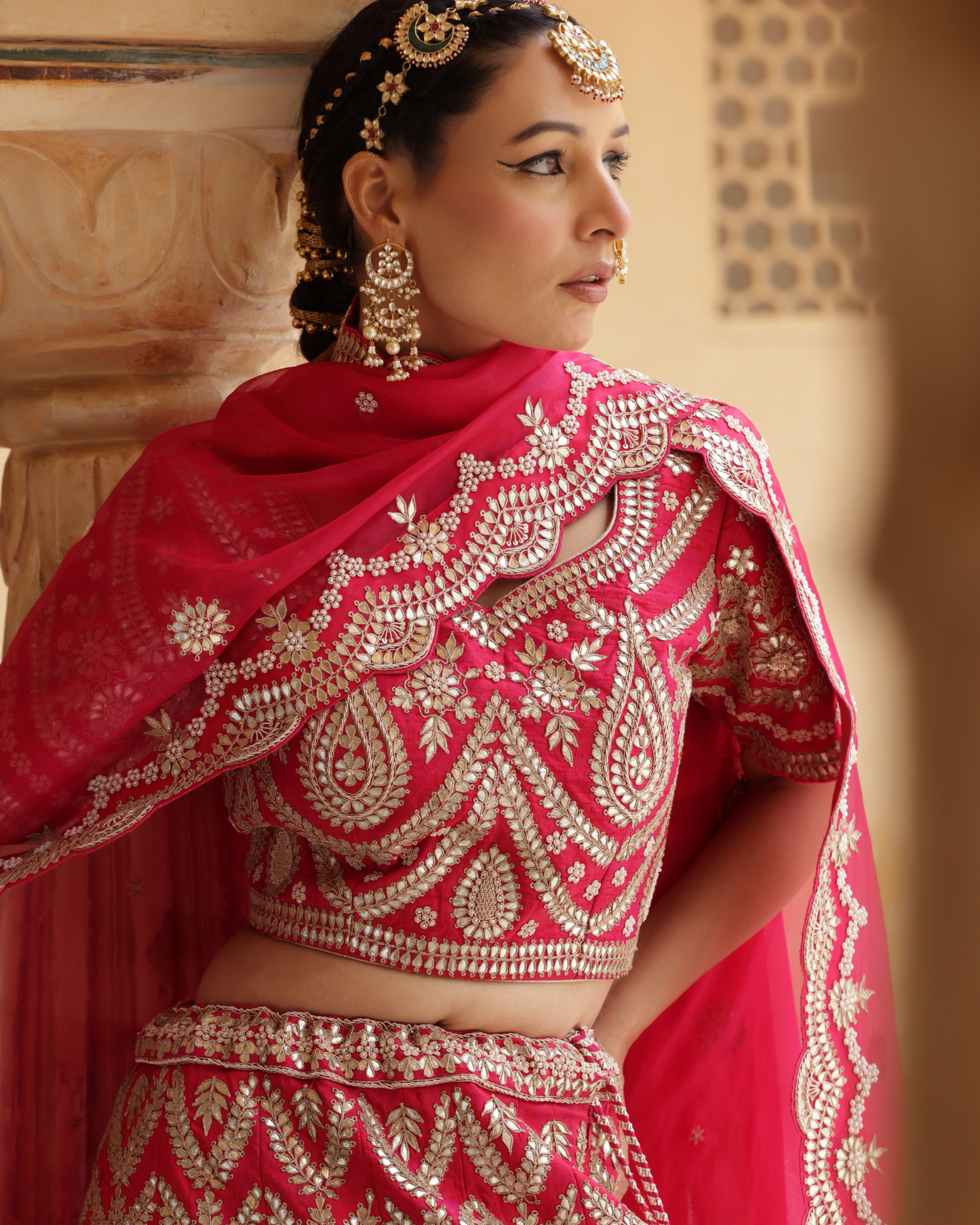 Golden Glow Silk Lehenga Set