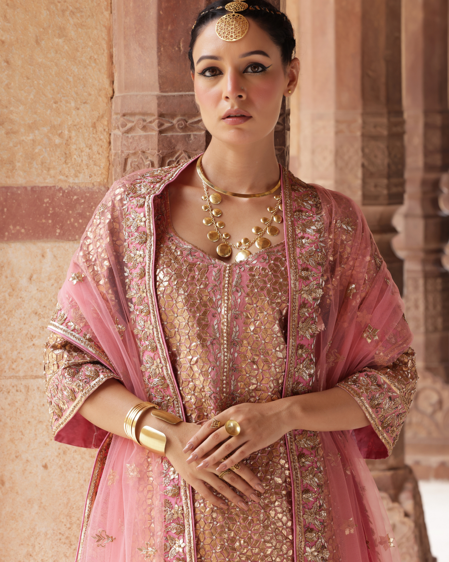 Embellished Sharara Set with Gota Work