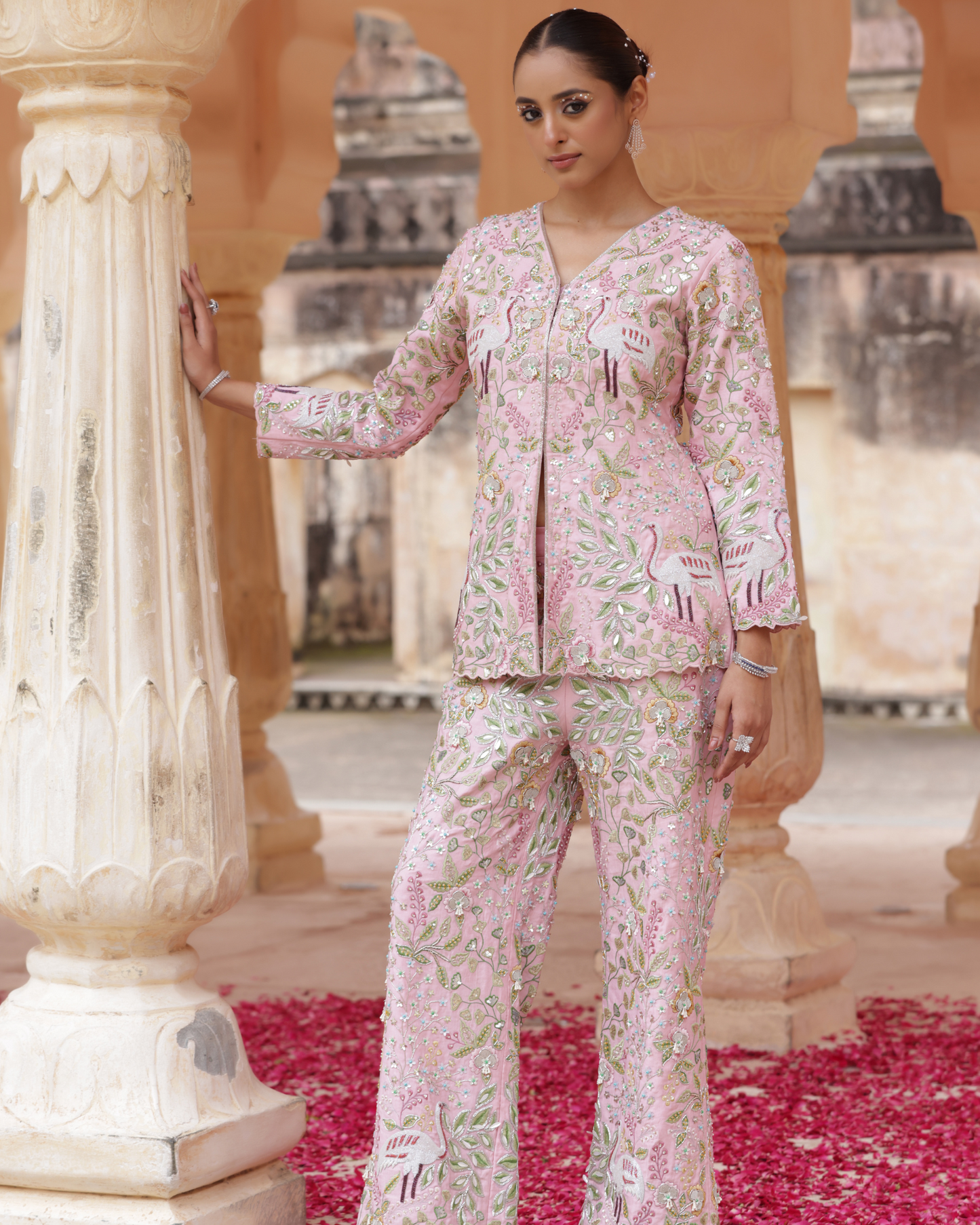 Pure Silk Co-ord set with Resham Work