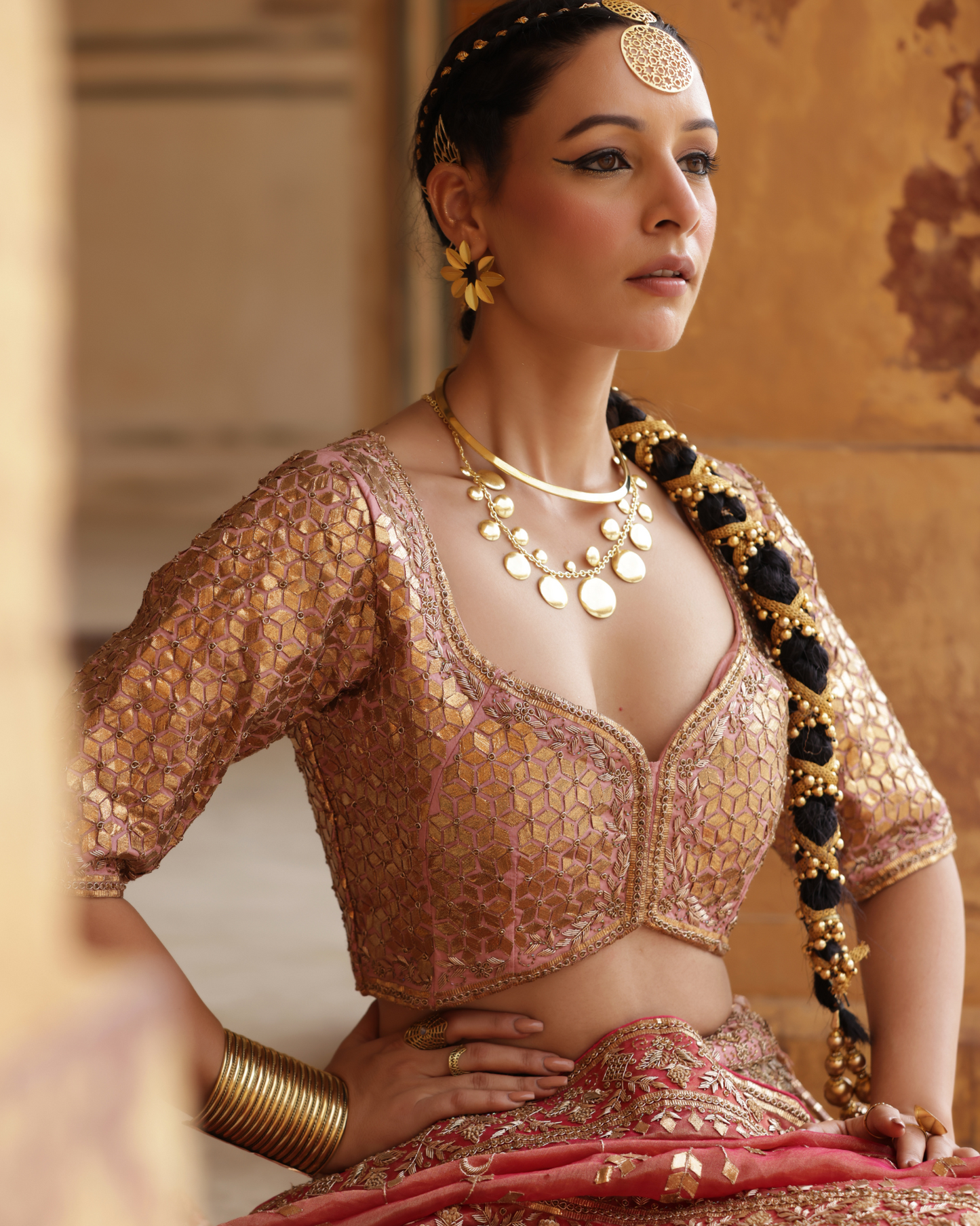 Tamba Gota Silk Lehenga Set
