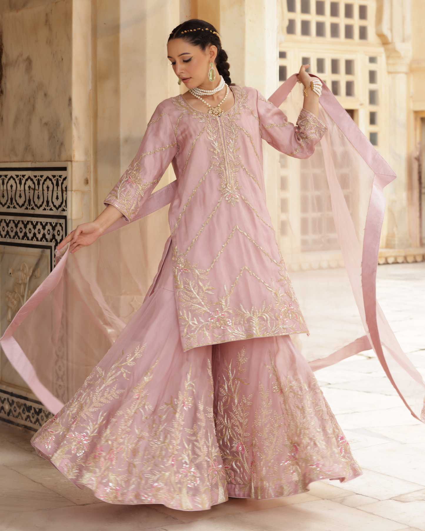 Noor-e-Awadh Sharara Set
