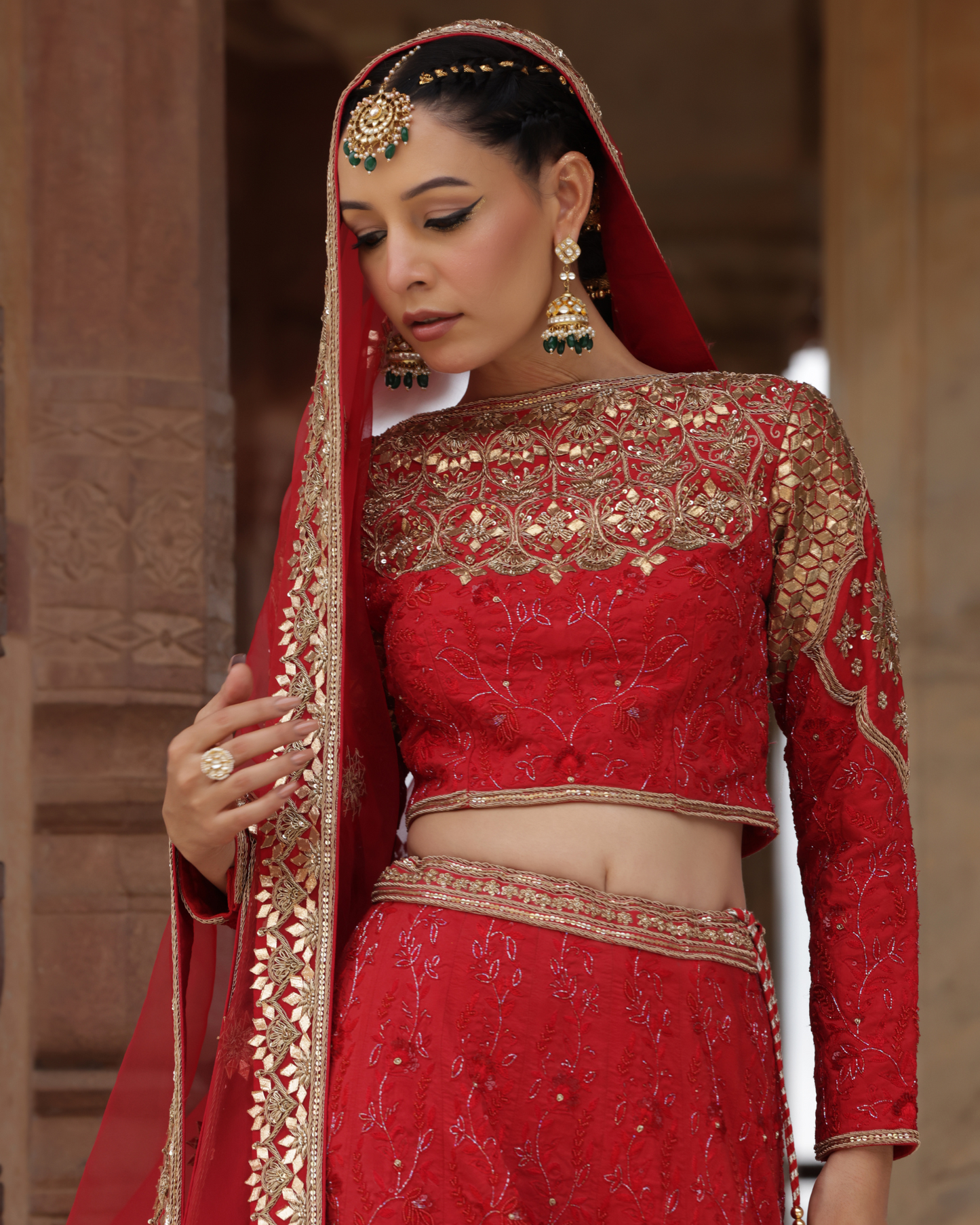 Rich Dupion Silk Lehenga Set