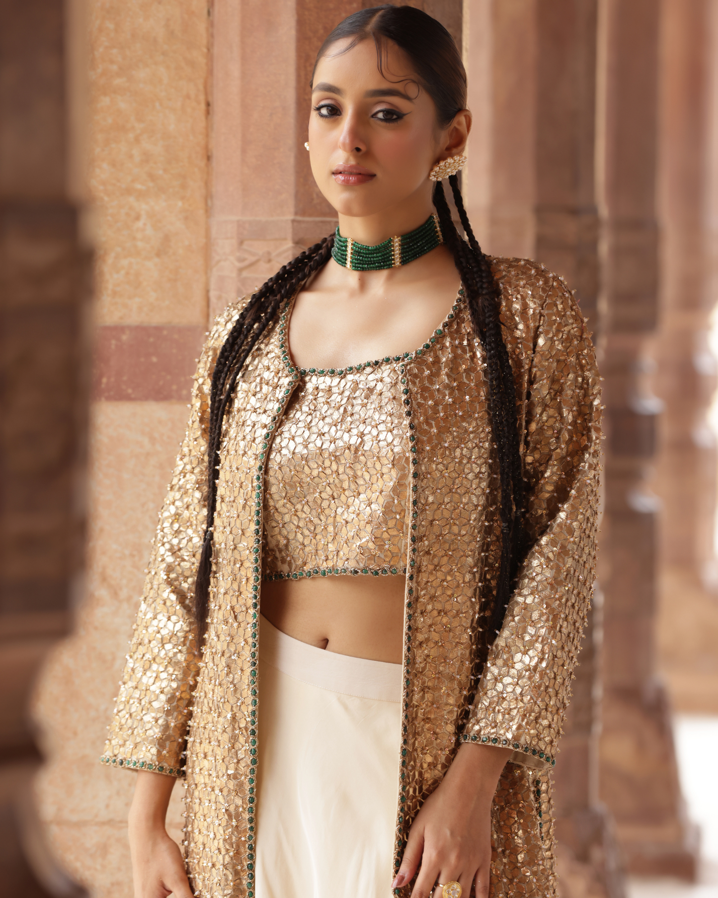 Twisted Gota Regal Jacket Set