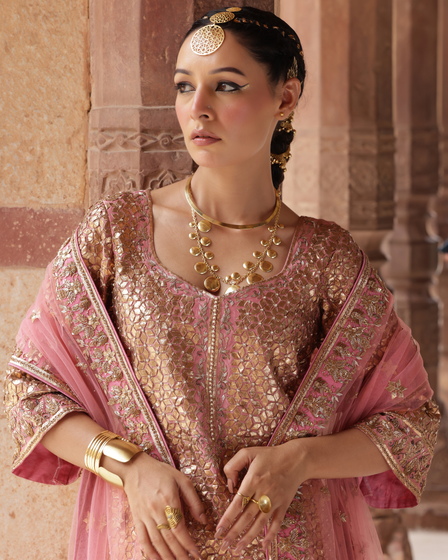 Embellished Sharara Set with Gota Work