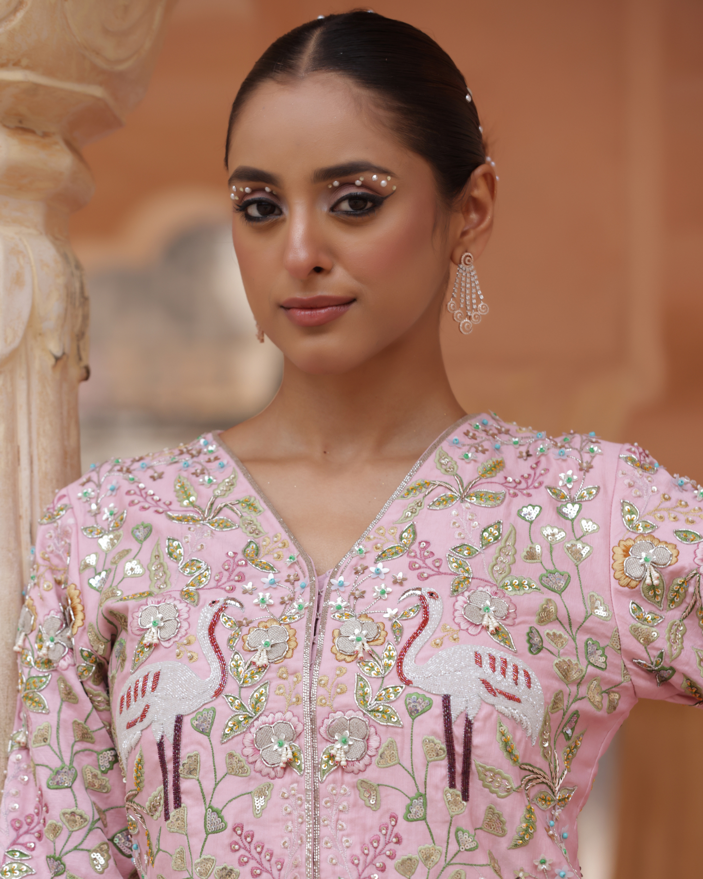 Pure Silk Co-ord set with Resham Work