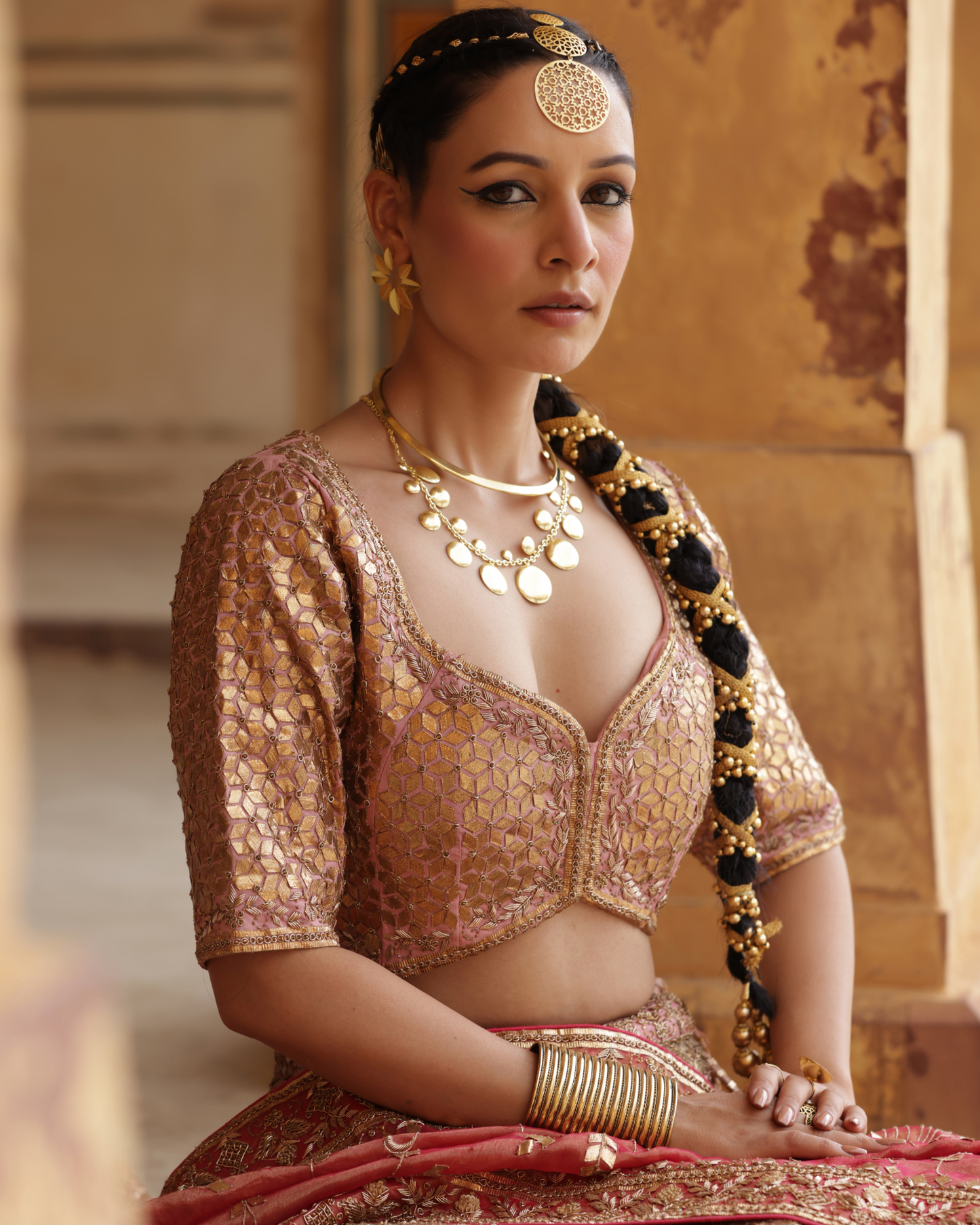 Tamba Gota Silk Lehenga Set