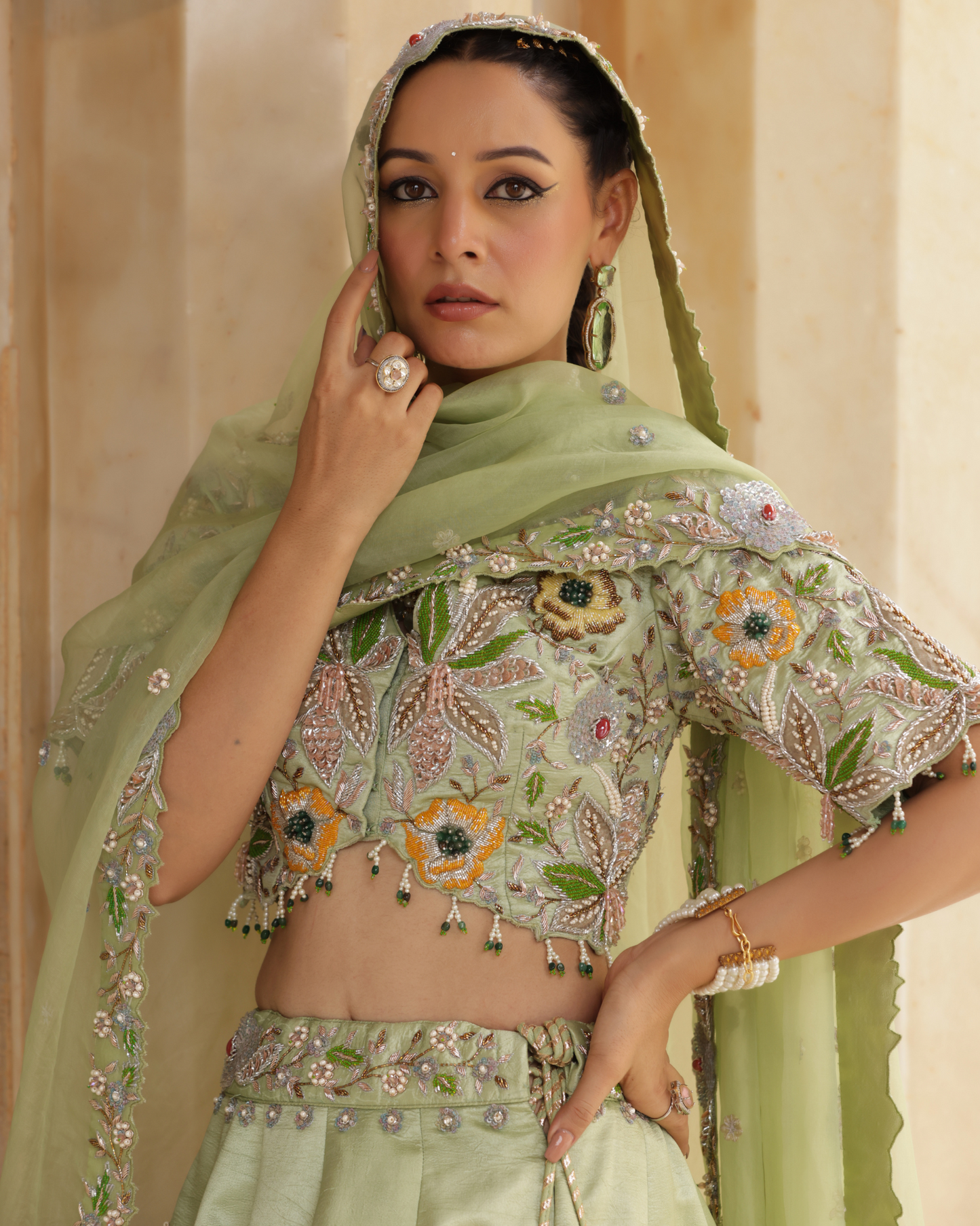 Dupion Silk Lehenga Set