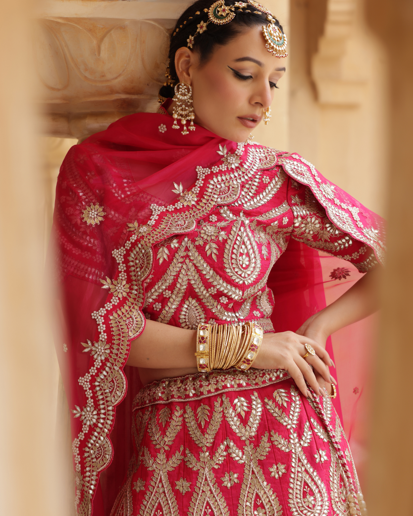 Golden Glow Silk Lehenga Set