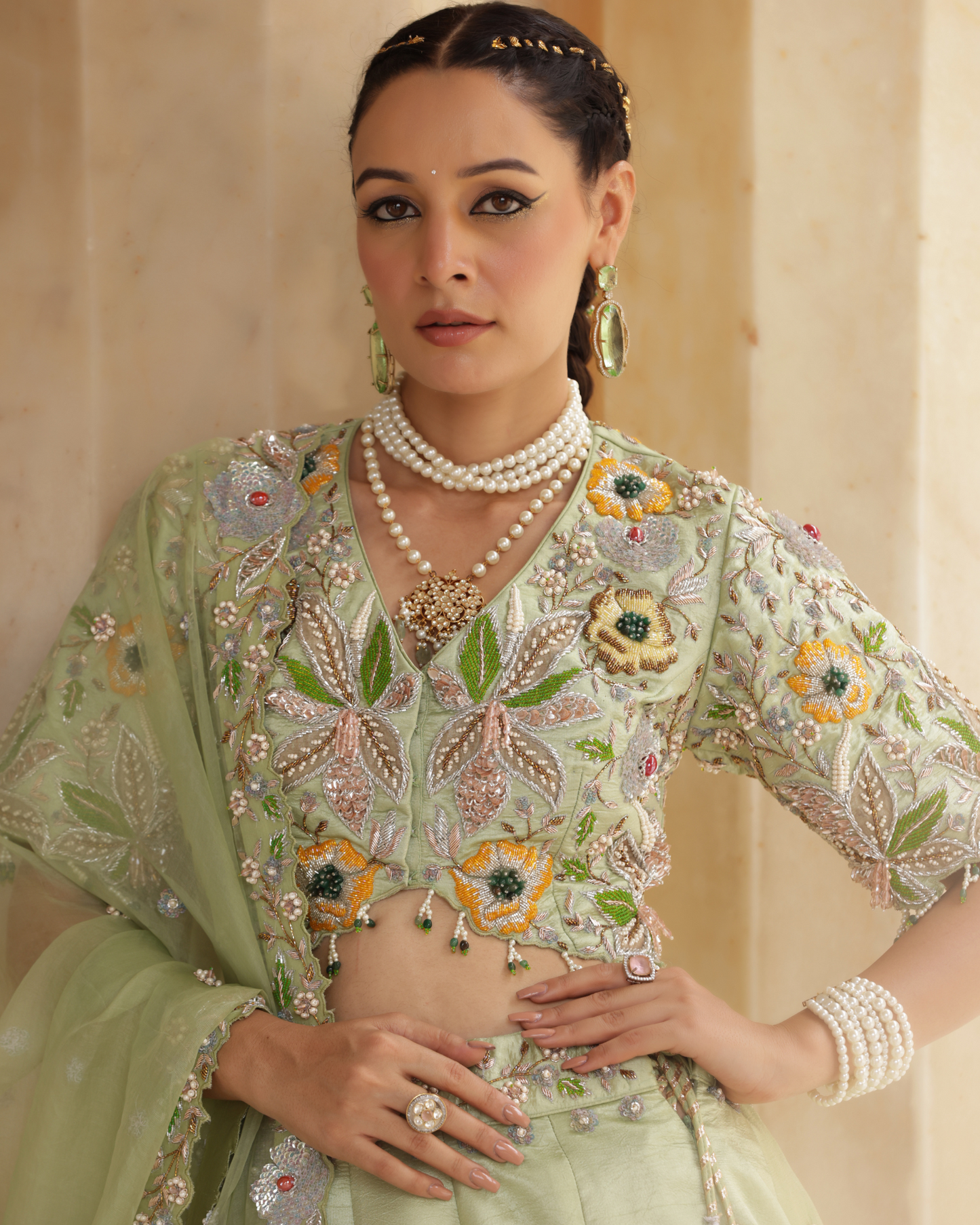 Dupion Silk Lehenga Set