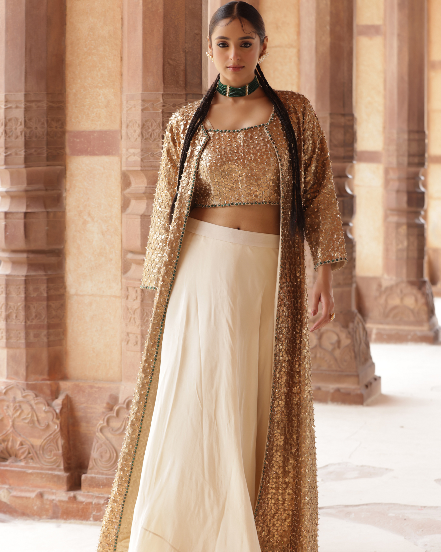 Twisted Gota Regal Jacket Set
