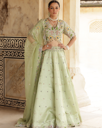 Dupion Silk Lehenga Set
