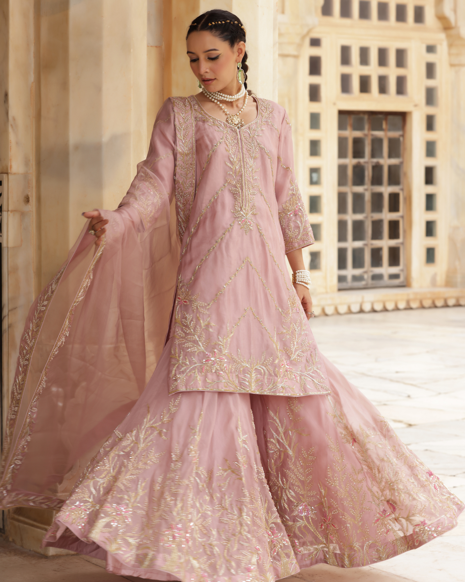 Noor-e-Awadh Sharara Set