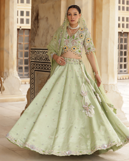 Dupion Silk Lehenga Set