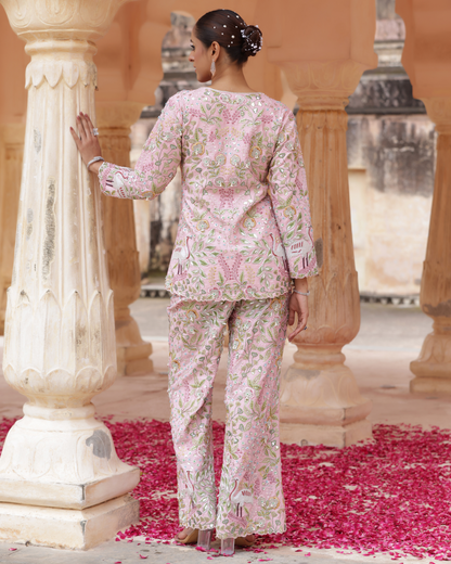 Pure Silk Co-ord set with Resham Work
