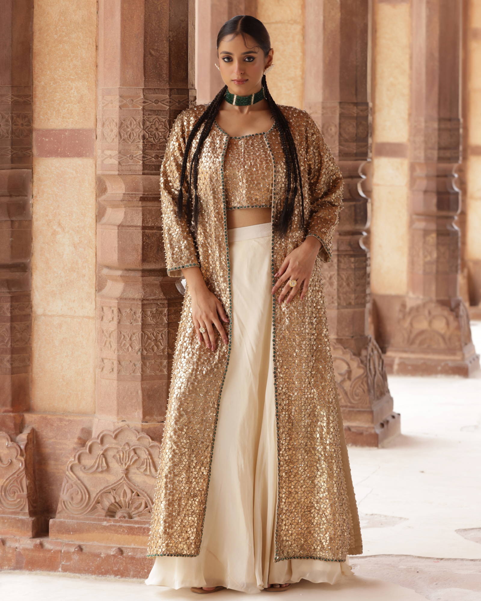Twisted Gota Regal Jacket Set